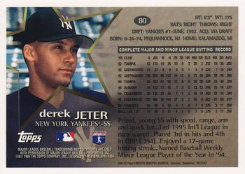1996 Topps Chrome #80 Derek Jeter Back