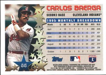 1996 Topps Chrome #86 Carlos Baerga Back