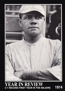 1992 Megacards Babe Ruth #6 2-1 Record First Year in the Majors Front