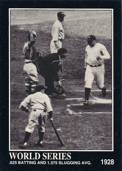 1992 Megacards Babe Ruth #38 .625 Batting and 1.375 Slugging Avg. Front