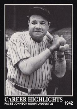 1992 Megacards Babe Ruth #95 Faces Johnson Again: August 23 Front
