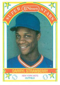 1989 J.J. Nissen Super Stars #10 Darryl Strawberry Front