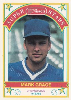 1989 J.J. Nissen Super Stars #12 Mark Grace Front