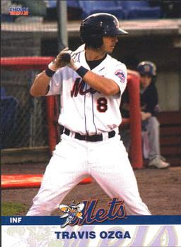 2012 Choice Binghamton Mets #15 Travis Ozga Front