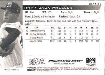 2011 Grandstand San Jose Giants - #14 Zack Wheeler (RC) for sale online