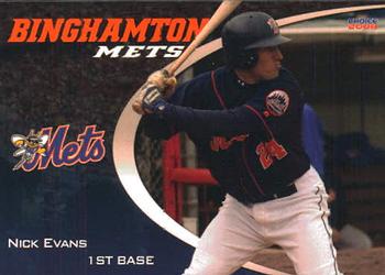 2008 Choice Binghamton Mets #10 Nick Evans Front