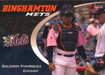 2008 Choice Binghamton Mets #15 Salomon Manriquez Front