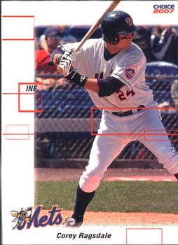2007 Choice Binghamton Mets #19 Corey Ragsdale Front