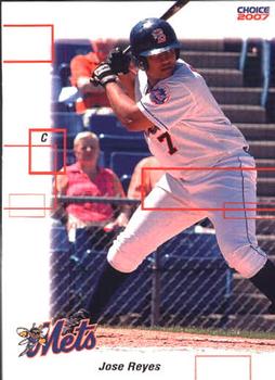 2007 Choice Binghamton Mets #20 Jose Reyes Front