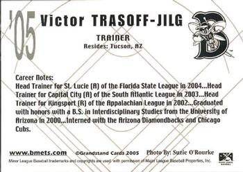 2005 Grandstand Binghamton Mets #NNO Victor Trasoff-Jilg Back
