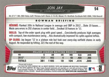 2013 Bowman - Silver Ice #54 Jon Jay Back