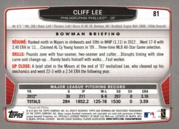2013 Bowman - Silver Ice #81 Cliff Lee Back