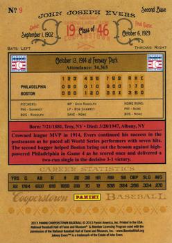 2013 Panini Cooperstown #9 Johnny Evers Back