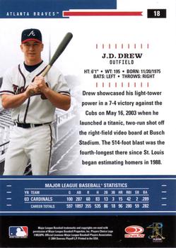 2004 Donruss Throwback Threads #18 J.D. Drew Back