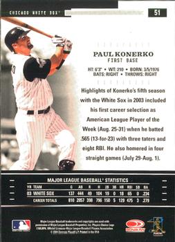 2004 Donruss Throwback Threads #51 Paul Konerko Back