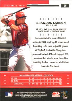 2004 Donruss Throwback Threads #55 Brandon Larson Back