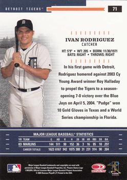 2004 Donruss Throwback Threads #71 Ivan Rodriguez Back