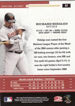 2004 Donruss Throwback Threads #87 Richard Hidalgo Back