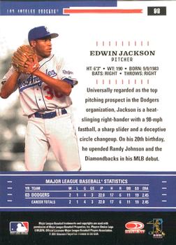 2004 Donruss Throwback Threads #98 Edwin Jackson Back