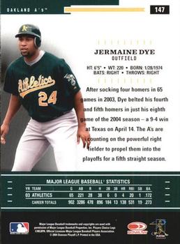 2004 Donruss Throwback Threads #147 Jermaine Dye Back
