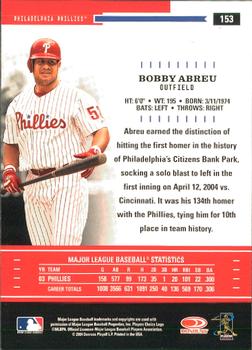 2004 Donruss Throwback Threads #153 Bobby Abreu Back