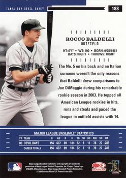 2004 Donruss Throwback Threads #188 Rocco Baldelli Back