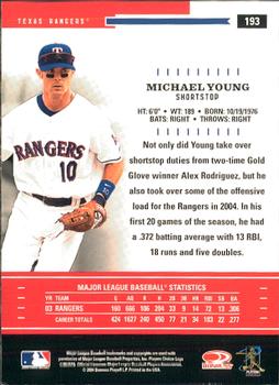 2004 Donruss Throwback Threads #193 Michael Young Back