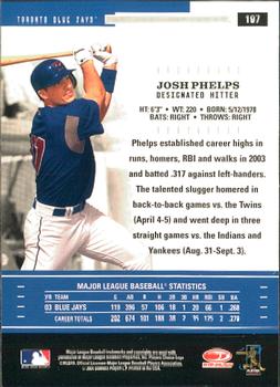 2004 Donruss Throwback Threads #197 Josh Phelps Back