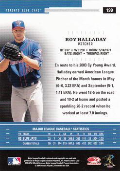2004 Donruss Throwback Threads #199 Roy Halladay Back