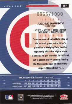 2004 Donruss Throwback Threads #207 Andre Dawson Back