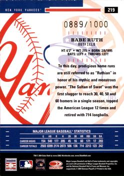 2004 Donruss Throwback Threads #219 Babe Ruth Back