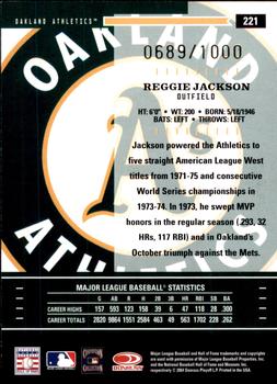 2004 Donruss Throwback Threads #221 Reggie Jackson Back