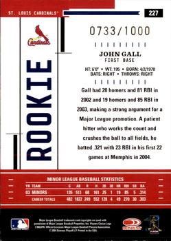 2004 Donruss Throwback Threads #227 John Gall Back
