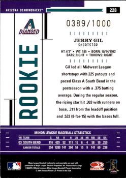 2004 Donruss Throwback Threads #228 Jerry Gil Back