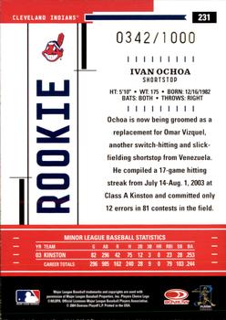 2004 Donruss Throwback Threads #231 Ivan Ochoa Back
