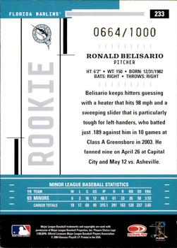 2004 Donruss Throwback Threads #233 Ronald Belisario Back