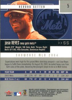 2004 Fleer Showcase #5 Jose Reyes Back