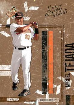 2004 Donruss Leather & Lumber #22 Miguel Tejada Front