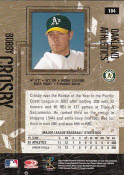2004 Donruss Leather & Lumber #104 Bobby Crosby Back