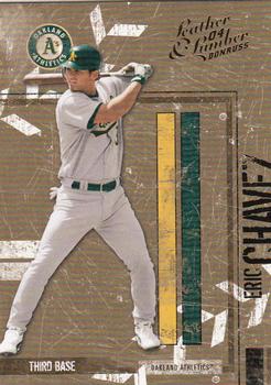 2004 Donruss Leather & Lumber #105 Eric Chavez Front
