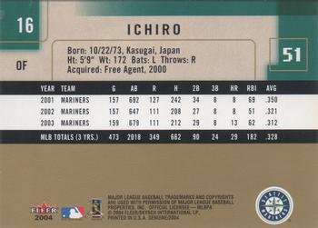 2004 Fleer Genuine Insider #16 Ichiro Back