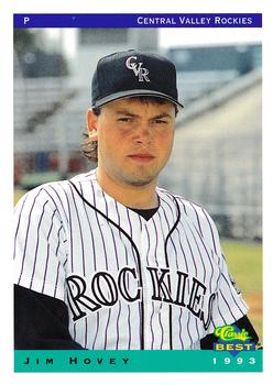 1993 Classic Best Central Valley Rockies #13 Jim Hovey Front