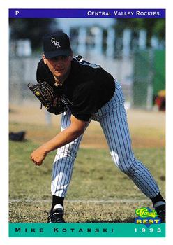 1993 Classic Best Central Valley Rockies #15 Mike Kotarski Front