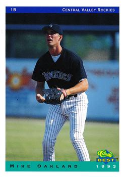 1993 Classic Best Central Valley Rockies #20 Mike Oakland Front