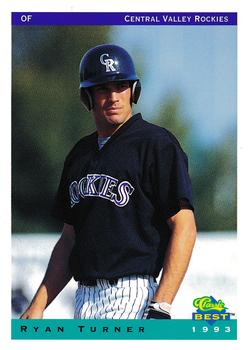 1993 Classic Best Central Valley Rockies #24 Ryan Turner Front