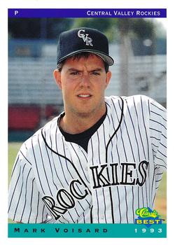 1993 Classic Best Central Valley Rockies #25 Mark Voisard Front