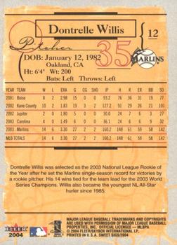 2004 Fleer Sweet Sigs #12 Dontrelle Willis Back