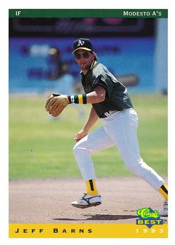 1993 Classic Best Modesto A's #2 Jeff Barns Front