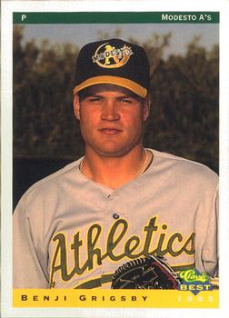 1993 Classic Best Modesto A's #1 Benji Grigsby Front