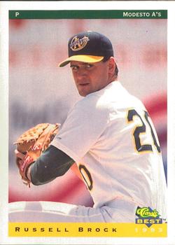1993 Classic Best Modesto A's #4 Russell Brock Front